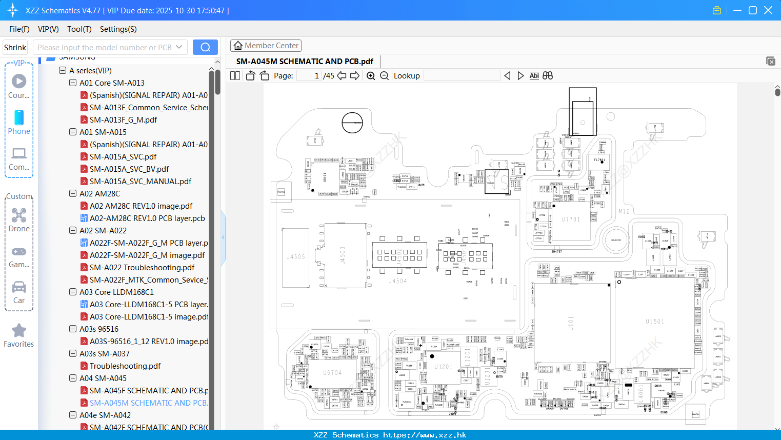 Samsung SM-A045M SCHEMATIC AND PCB